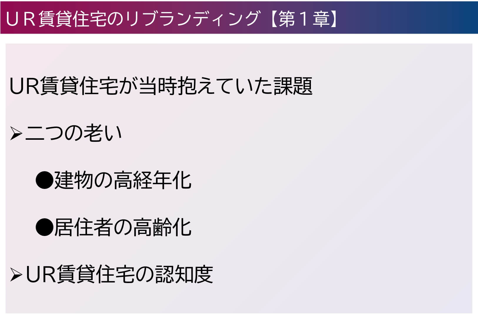UR都市機構のリブランディング第一章